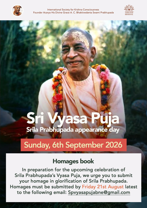 HOMAGE SUBMISSIONS FOR SRILA PRABHUPADA’S APPEARANCE DAY 2026